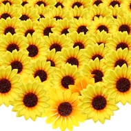 1Pcs Artificial Sunflower Heads Bulk Silk Fake Sunflowers Artificial Flowers Faux Yellow Sunflower P