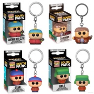 FUNKO POP South Park Action Figure Keychain Clyde Stan Kyle Model Dolls Keyring Toys Doll For Kids G