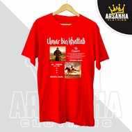 Kaos Umar Bin Khattab The Conqueror Baju Distro Katun Combed 30s by Arsakha Clothing