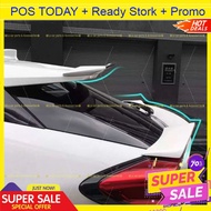 Car Rear Top Roof Glass spoiler Window boot Trunk Lip wing Vios city Honda civic Fc Type R Typer Tail Black colour Vent