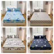 100%Waterproof Fitted Sheet Queen Size /King /Single Waterproof tatami  Fitted Bedsheet Set Mattress Protector Cover Cadar Elastic Ready Stock