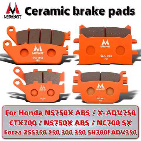 MRRANGT Motorcycle Front and rear Ceramic Brake Pads Fit For Honda X-ADV750 NS750X ABS Forza350 300 