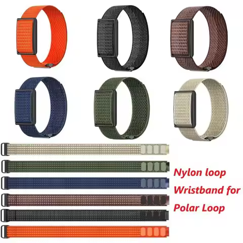 Breathable Nylon Watch Band for Polar Loop Lightweight Sport Strap for Polar Loop with Adjustable Ho