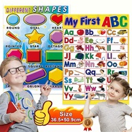 Big Size Chart For Kid Educational Set Wall Colors Numbers Alphabet Chart Educational Chart For Baby
