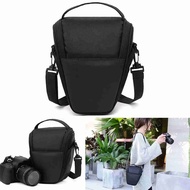 Nylon Triangle Black Camera Bag Beg Beg Bahu Tali SLR Sarung untuk Canon Nikon Sony SLR DSLR