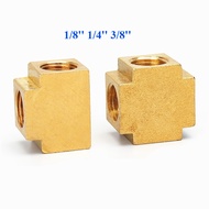 1/8 "1/4" 3/8 "BSP brass block 3-way 4-way connector. Female thread 3-way 4-way copper connector Wat