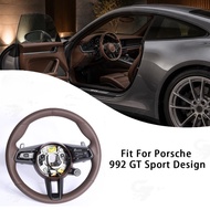 Leather Steering Wheel for Porsche 911 Carrera S Carrera 4/4S GTS Turbo S GT3 RS Dakar S/T 2020-2026