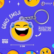 GANTUNGAN [ EMOJI 010 ] Emoticon Keychain Wedding Souvenir Birthday/ - Cute Acrylic Emoji Keychain