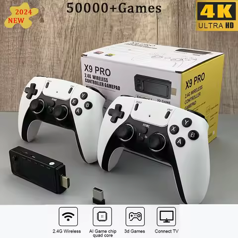 X9 PRO Retro Game Stick 4K TV HD Video Game Console 256G 50000 Games For PS1/PSP/SFC/N64 Emulator 3D