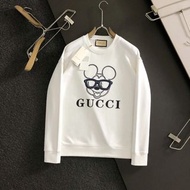 義大利奢侈時裝品牌Gucci 金蔥塑膠框立體米奇字母印花長袖T恤 代購服務