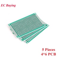 5pcs 4*6CM 4x6cm Double-Side Copper Prototype PCB Universal Printed Circuit Board 4x6cm Breadboard P