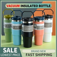 900ml Botol Air Thermos Tumble Bottle Tumbler with Handle Stainless Steel Insulated Flask Water Bott