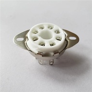 Tube Socket Ceramic Seat GZC8-B GZC8-B-G 8 Pin Scaffolding Tube Holder Silver Plating For Hifi 6N9P 