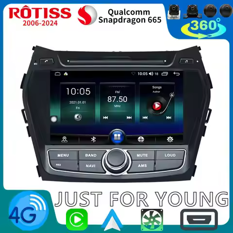 UIS7870 A76 Android 13 12+256G Car Radio GPS Navigation For Hyundai Santa Fe DM IX45 2012-2018 Auto 