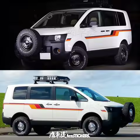Car Vinyl sticker body exterior modification customized sports decals FOR Mitsubishi Delica Delica d