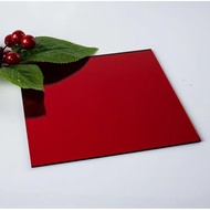 Set of 2 Red Acrylic Mirror Sheet,1/16" (1.5mm) Red Mirror Acrylic Plexiglass Plastic Sheet (Actual 