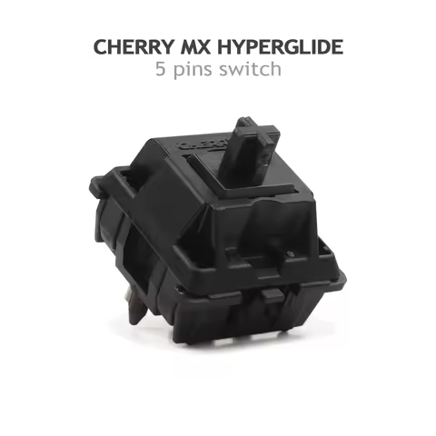 Cherry Hyperglide Switches MX Black Linear Switch Mechanical Keyboard Factory Lubed 5 Pin Cherry Bla