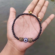 Evil Eye Anklet With Bell (Owl Design)