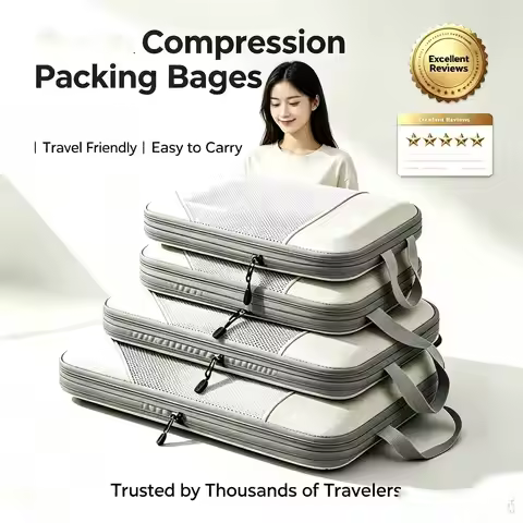 Compression Packing Cubes for Suitcases Travel Accessories Expandable Packing Organizers Lightweight