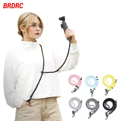 BRDRC Lanyard for DJI Pocket 4P/4/3/Insta360 Luna Ultra with 1/4 Screw 85cm Adjustable Shoulder Stra