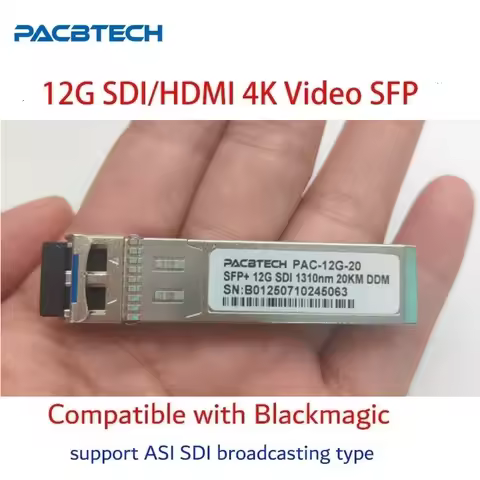 12G SDI SFP Fiber Module 12G SDI/HDMI 4K Video SFP Switch Transceiver Support ASl Broadcasting Type 