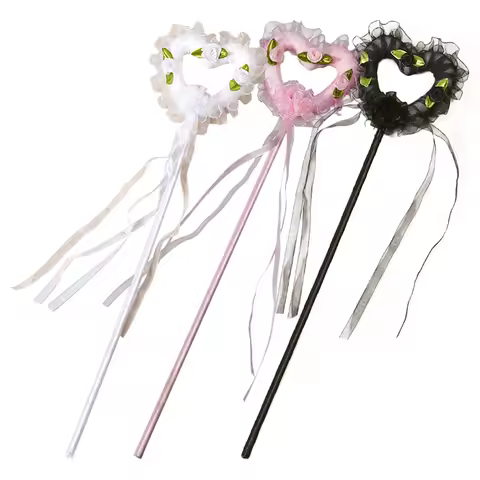 Glittering Magic Wand Gift Kids Angel Devil Halo and Headband Included Ideal for Festival Dress Up P
