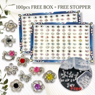 Single Rhinestone Baby Brooch 25/50/100pcs Kerongsang Pin Tudung korea borong brooch Hijab D080