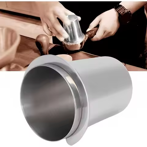 Coffee Dosing Cup 51mm, Stainless Steel Espresso Dosing Cup Espresso Coffee Machine Accessories,Comp