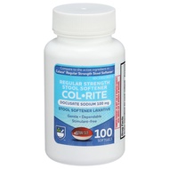 Rite Aid Col-Rite Stool Softener Capsules, 100 mg - 100 Count | Stool Softeners Softgels | Colace St