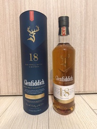 [新年送禮精選：2017年世界威士忌大賽金獎］Glenfiddich  18 years 格蘭菲迪18年單一純麥威士忌, 40%, 700ml