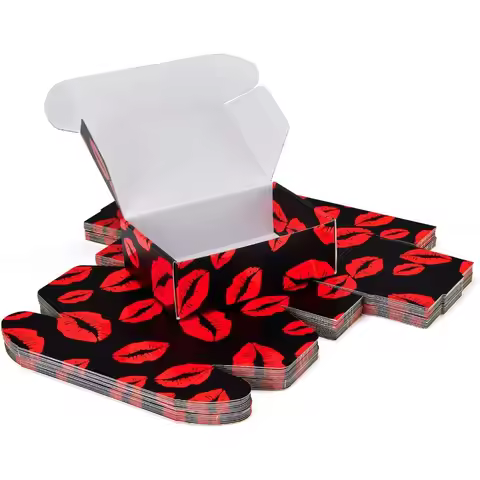 25 Pack 4x6x2 inch Corrugated Cardboard Shipping Boxes for Valentine's Day and Mother's Day Gifts Id