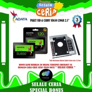 PAKET SSD DAN CADDY ADATA SU650 120GB Ultimate 2.5 Sata III