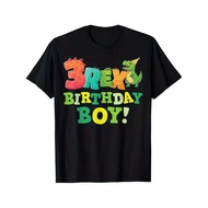 Three Rex 3rd Birthday Boy 3 Year Old T-rex Dinosaur T-shirt