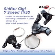 7 Speed Folding Bike Shifter Right Gear Shifter TX50 Mountain Bike Gear Shifter MTB Seli KS Bike Cir