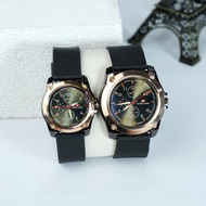 Jam Tangan Couple Swiss Army Analog Tali Karet Beneton