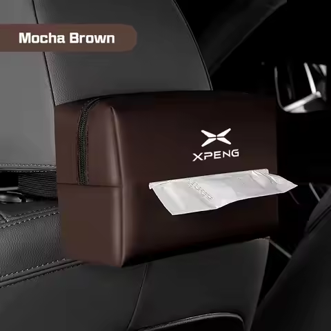 For Xpeng G6 G9 P5 P7 P7i G3 G3i G7 X9 X2 N5 F30 H93 PU Leather Car Interior Tissue Bag Hanging Klee