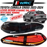 Toyota Corolla Cross 2022 - 2024 Lexus Design Dynamic Tail Lamp With Signal Running ( Smoke Lens )