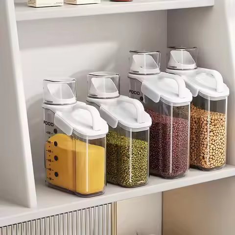 Airtight Food Storage Containers Cereal Dispenser Cereal Container Storage Box Rice Dispenser Grain 