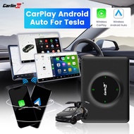 CarlinKit 4.0สำหรับ Tesla อัพเกรด Universal CarPlay ไร้สาย Android Auto รุ่น3รุ่น Y X S 5Ghz WiFi CarPlay ai กล่อง Spotify Waze