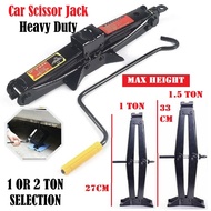 Car Heavy Duty Scissor Jack 1.0 Ton 1.5 Ton Manual Scissor Jack Garage Jack Tyre Jack Lifting Kereta
