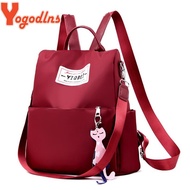 【ง่าย】 Yogodlns Women Oxford Backpack Preppy Style Teenage Girls Shoulder Bag New Design Backpacks Rucksack Daypack Anti Theft Bags