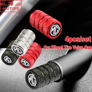 MG 4PCS Car Tire Air Valve Stem Cap Wheel Valve Dust Cover For HS ZS EP MG5 MG3 MG4 EV 4 5 6 GM Mula