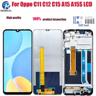 For Oppo C11 C12 C15 A15 A15S LCD display screen replacement with frame