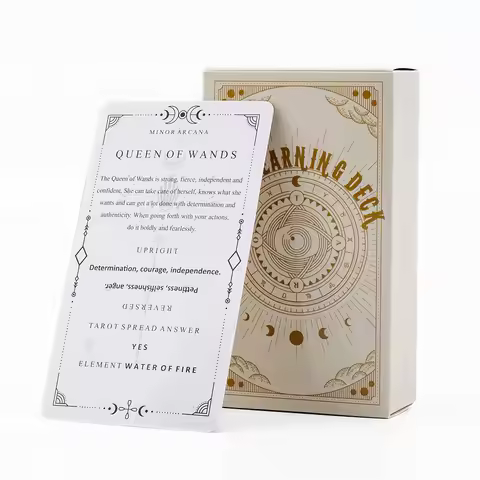 Tarot Learning Deck for Beginners 81 Cards Fortune Telling Game with English Visions Divination Edit