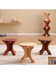 1入組實木小圓凳，木質長椅，鞋墊凳，家居凳，客廳學習凳