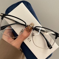 cermin mata spek mata rabun jauh Sven Half-Frame Glasses Men Trendy Plankton Handsome High-End Feeli