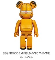 BE@RBRICK GARFIELD GOLD CHROME Ver. 1000%