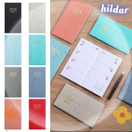 HILDAR 2024 Agenda Book, A6 Pocket Diary Weekly Planner, Portable with Calendar To Do List English Notepad Students