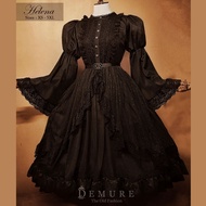 DEMURE: Helena Gothic Dress, Victorian Dress, Vintage Dress, Black Dress