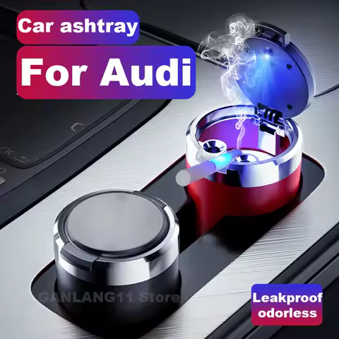 Stainless steel inner pot Car Ashtray For Audi Q4 e-tron A3 A4 A5 A6 A7 A8 Q2 Q3 Q7 Q6 Q6L SQ6 Q8 Q5